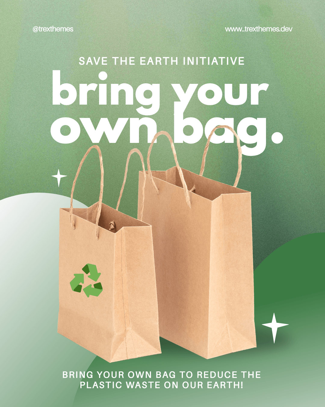 Green Minimal Eco-Friendly Recycle Social Media Post