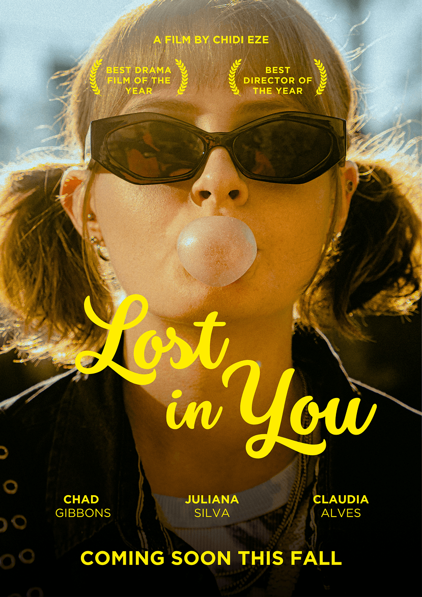 Yellow Bold Minimalist Drama Movie Poster